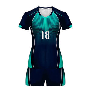 Uniforme de volley-ball unisexe, nouvelle mode, logo personnalisé de couleur élégante, hautement respirant, 100% polyester, ensemble confortable - Product Image 2
