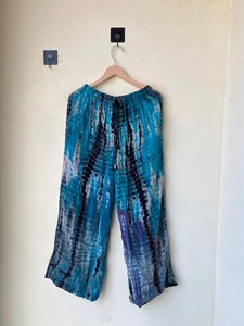 Tie Dye Pijama de seda Pantalones de seda Vestido de noche Ropa de dormir de mujer Cómoda Luna de miel Lounge Wear House Wear Pijama Soft PJs Vestido de noche - Product Image 5