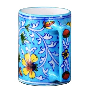 Taza de café de cerámica azul Juego de servidor de ensalada de madera y resina más vendidos y utensilios Artículos hechos a mano - Product Image 1