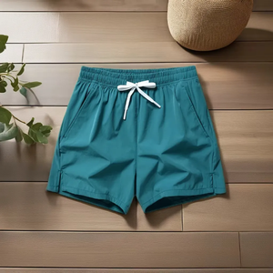 Pantalones Cortos Casuales de Algodón para Hombre, Color Sólido, Mezcla de Poliéster Suave, Ajuste Activo, Cómodos, Estilo Urbano de Verano - Product Image 2