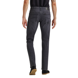 Pantalones vaqueros de cristal con bordado alto de movimiento extremo para hombre, informales, rectos, cónicos, cómodos, estilo flexible, ligeros, medianos, Vaqueros oscuros - Product Image 6