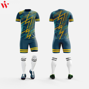 Ropa de fútbol de secado rápido de alta calidad para adultos Ropa deportiva de fútbol en blanco sublimada con juegos de corte automatizado Servicio OEM - Product Image 2