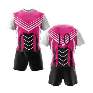 Uniformes de football de maillot de rugby à séchage rapide avec fonctionnalité respirante Conception de logo personnalisé Nouveaux ensembles de maillot de sublimation - Product Image 2