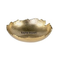 Bol unique en métal de luxe moderne, écologique, de conception artistique, plaqué or et argent, pour la décoration de table, les fêtes et les mariages, bol personnalisé
