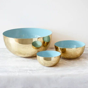 Juego de 3 fruteros de esmalte cromado respetuosos con el medio ambiente, venta al por mayor, diseño creativo para mesa de comedor, centro de mesa para fiestas de negocios - Product Image 1