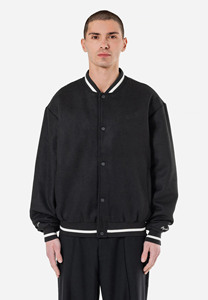 Nouveau design de veste universitaire en gros pour hommes noir couleur contrastée Letterman College Baseball Bomber veste d'hiver - Product Image 4