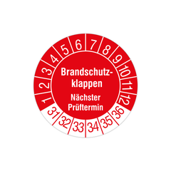 Etichetta di prova, serrande di protezione antincendio, prossima data di ispezione, 2031 - 2036 - Product Image 1