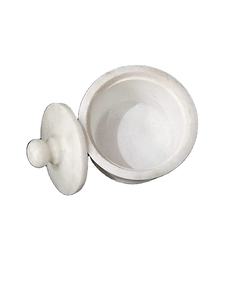 Pot à bonbons en marbre blanc avec couvercle, en onyx sculpté à la main, écologique, décoratif, style antique - Product Image 2