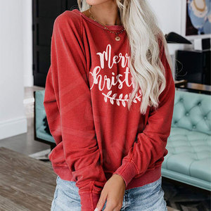 Ropa de invierno informal para mujer Sudaderas de algodón 100% de alta calidad con logotipo impreso Posición frontal de tela de rizo lavada con ácido - Product Image 2