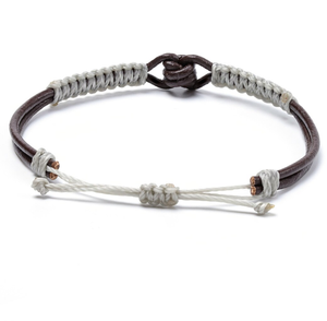 Bracelet de surfeur en cuir véritable et fil de cire fait à la main Bracelet de noeud de marin vente Bracelet de marin de corde, Bracelet coustmized - Product Image 2