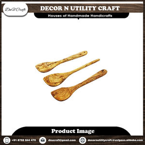 Utensilios de Cocina Hechos a Mano de Madera de Acacia Natural, Diseño Tradicional, Ecológicos, Cucharas de Cocina Antiadherentes con Pinzas - Product Image 3
