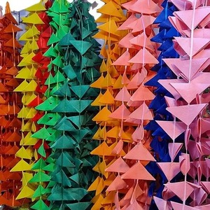 Triangle feutre tissu guirlandes Mehndi Haldi mariage Holi décor pépinière décor bourdon fête Halloween à la mode nouvel an Festival - Product Image 2