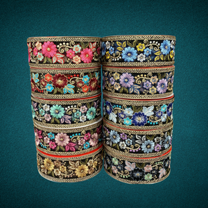 Adorno de encaje de lujo de alta costura de moda exquisito patrón bordado Floral vestidos de novia DIY proyectos artesanales decoración de bordado - Product Image 1