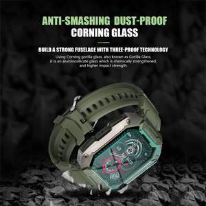 Montre <span class=keywords><strong>connect</strong></span>ée robuste C20 <span class=keywords><strong>Plus</strong></span> avec écran HD de 1,81 pouce, tracker d'activité sportive pour hommes, météo locale et <span class=keywords><strong>batterie</strong></span> longue durée - Product Image 2