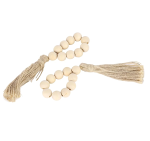 Porte-anneau de serviette en perles de bois accessoires de décoration de table perles anneau de serviette en bois fait à la main excellente qualité logo personnalisé - Product Image 6