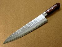 Op maat gemaakte handgesmede Damascus stalen koksmessenset met Pakka houten handvatten, milieuvriendelijk, scherp lemmet, dagelijks gebruik in de keuken, aangepast logo