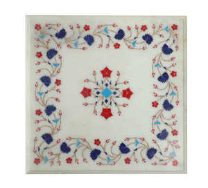 Style traditionnel Pietra Dura artisanat travail marbre incrusté de pierres précieuses semi-précieuses meubles en pierre pour salon maison hôtel décor - Product Image 3