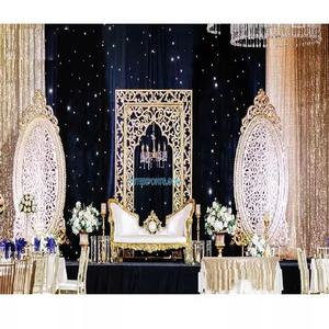 Splendide décoration de scène de mariage et de fiançailles, couleur personnalisée, fibre de verre, autoportante, élégante décoration de réception de mariage, Inde - Product Image 1