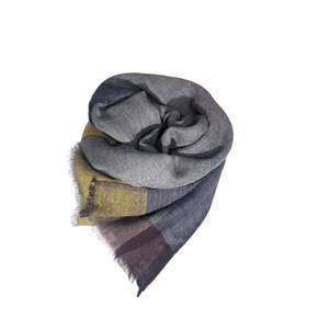 Wool Knitted Winter <b>Scarf</b> for Men and Women <b>Long</b> Classic Solid Plaid Check Design Custom Jacquard Logo Available - Product Image 2
