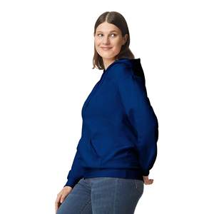 เสื้อฮู้ดดี้ผ้าคอตตอนผสมแบบ OEM พร้อมฮู้ดแบบมีเชือกผูก ปลายแขนและชายเสื้อแบบริบ ทรงยูนิเซ็กส์สำหรับผู้ชายและผู้หญิง - Product Image 4