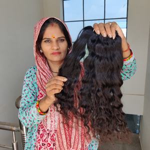 Prix de gros Extensions ondulées de qualité naturelles brutes pour femmes indiennes - Product Image 4