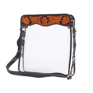 Bolso transparente con herramientas aztecas occidentales de calidad superior, bolso de cuero de vaca genuino con forro de lona, cierre de cremallera, estilo Vintage - Product Image 2