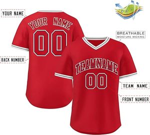 Chemises pour hommes Maillot de baseball 100% polyester imprimé par sublimation numérique personnalisé Maillot de softball ras du cou - Product Image 6