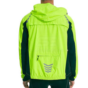 Veste coupe-vent d'hiver en polyester imperméable personnalisable pour hommes dans un nouveau design à capuche - Product Image 5