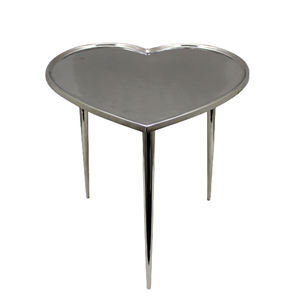 Table d'appoint en fer pour décoration de la maison couleur gris brillant pour salon chambre à coucher fait à la main et usage événementiel - Product Image 3