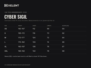 เสื้อแจ็คเก็ตกันลมสีดำลาย Black Cyber Sigilism, เสื้อแจ็คเก็ตไนลอนขนาดใหญ่พิเศษแบบสั่งทำ OEM, ผู้ผลิตเสื้อผ้าสตรีทแวร์สำหรับทุกเพศ - Product Image 6