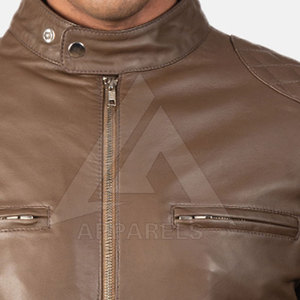 Otoño Álamo hombres precio al por mayor chaqueta de cuero de moda de los hombres de cuero de la PU chaquetas de cuero de alta calidad de los hombres - Product Image 6