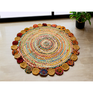 High-Demand Latest Design Braided Jute <b>Rug</b> Durable Fashionable for Home Use Living Room Bedroom Door Outdoor <b>Space</b> Market Price - Product Image 4