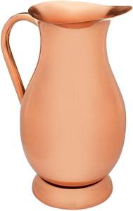 Elegant pure copper water jug with <b>modern</b> design and polished finished for classic luxury home decor - Product Image 5