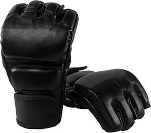 Cuero de alta calidad MMA Sambo Longitud de la muñeca Deportes Guantes DE LUCHA Pantalla táctil que absorbe la humedad para cierre Artes marciales - Product Image 1