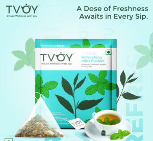 TVOY Thé Vert Rafraîchissant Menthe Fusion Thé Santé Sachet 100% Pur (1.8G X 20) - Product Image 3