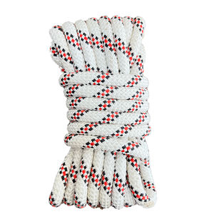 Cuerda Kernmantle estática de nailon de 12MM en blanco, rojo y negro, alta capacidad de carga para rescate de escalada de montaña, seguridad al aire libre - Product Image 1