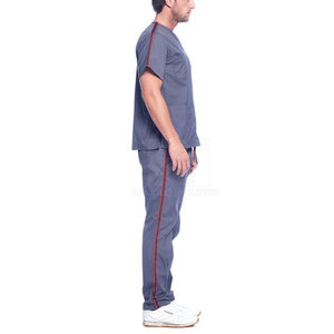 เครื่องแบบสครับสำหรับผู้ชายเครื่องแบบสครับสีสำหรับขัดผิวระบายอากาศได้ดีดีไซน์ใหม่ - Product Image 5