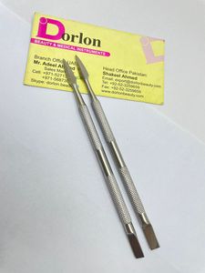 Precio al por mayor de fábrica Empujador de cutículas de acero inoxidable Calidad sostenible Logotipo privado Empujador de uñas reutilizable de doble extremo - Product Image 2