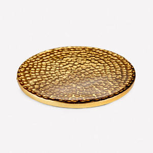 Ensemble de dessous-de-verre en laiton martelé sculpté à la main, motif rond, sous-verre pour la maison, le restaurant, la table à café, la salle à manger - Product Image 3