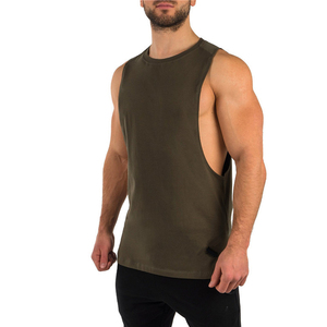 Custom <b>Men's</b> Summer Sleeveless <b>Muscle</b> Fitness Tank <b>Tops</b> Quick-Drying 100% Polyester Knitted Singlet for Outdoor Activities - Product Image 2