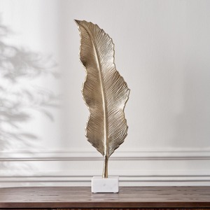 ประติมากรรมโลหะรูปใบไม้ทำมือชิ้นงานศิลปะชิ้นใหญ่ที่สวยงามเหมาะสำหรับบ้านหรือสำนักงานสมัยใหม่ - Product Image 6