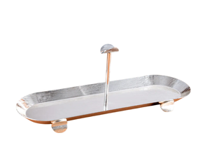 Plateaux de service en métal de la meilleure qualité, modernes et élégants, au design floral, personnalisés pour la maison, les hôtels, les plats ou les assiettes. - Product Image 2