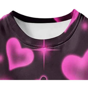 Sudadera Ecológica para Mujer, Invierno, Lisa, Bordada, Transpirable, de Forro Polar, Cuello Redondo, Negra y Morada, 340g, Poliéster/Algodón - Product Image 2