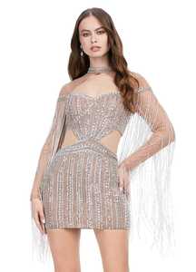 Robe de soirée antistatique de luxe avec strass avant perlé Design symétrique Vêtements de cocktail de fête respirants pour les soirées - Product Image 5