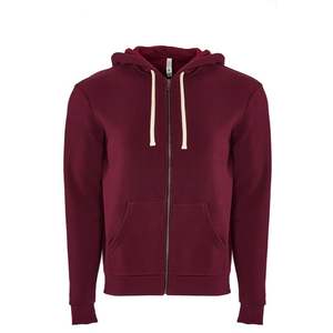 Sweat à capuche décontracté en toile marron Bella unisexe 100% coton fermeture éclair thermique avec logo personnalisé sweat-shirt à capuche en polaire classique - Product Image 1