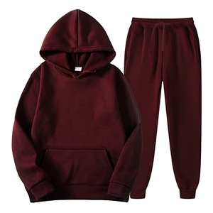 Sudaderas con capucha y chándal para hombre, chándales de lana de algodón 100% de Pakistán, conjunto de chándal de jogging transpirable liso personalizado con capucha - Product Image 2