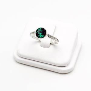 Anillo Verde Nano Cut de Plata de Ley 925, Banda Minimalista, Joyería de Moda para Mujer, Boda, Fiesta, Aniversario, Venta al por Mayor - Product Image 1