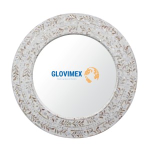 Top Nouveau Design Capiz Shell Mur Salon Miroir Petit Miroir Rond Personnaliser Paquet Salle À Manger Meubles - Product Image 1