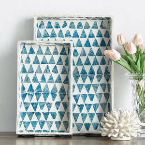 Elegante bandeja de nácar, el más vendido MOP Capiz Shell Bandejas para servicio de restaurante de hotel - Product Image 6