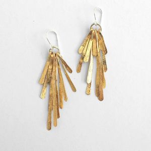 ต่างหูทองเหลืองทำด้วยมือสำหรับส่งออกต่างหูทองเหลืองโบฮีเมียนทางออกแบบสั่งทำสำหรับเครื่องประดับบูติก - Product Image 5
